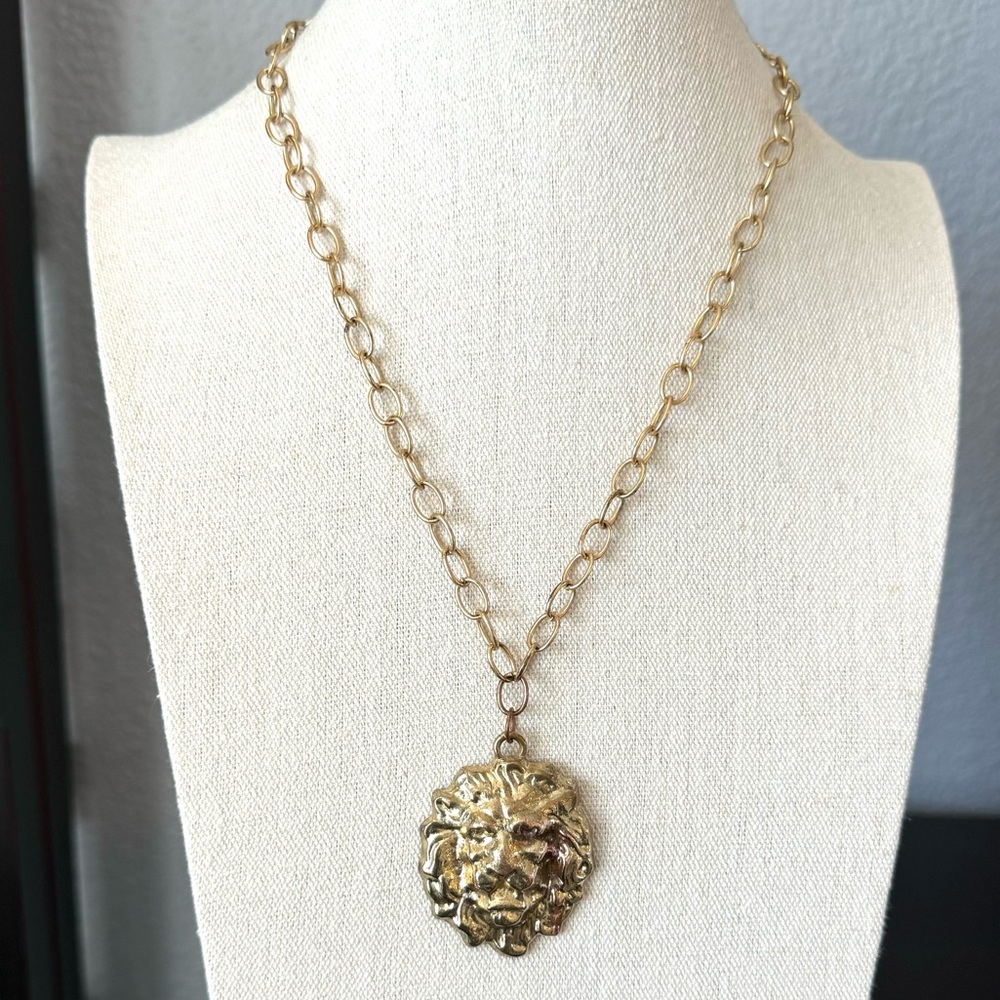 Vintage Lions Head Necklace
